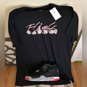 Air Jordan Flight 6 Rings Black T-Shirt Size 3XL
